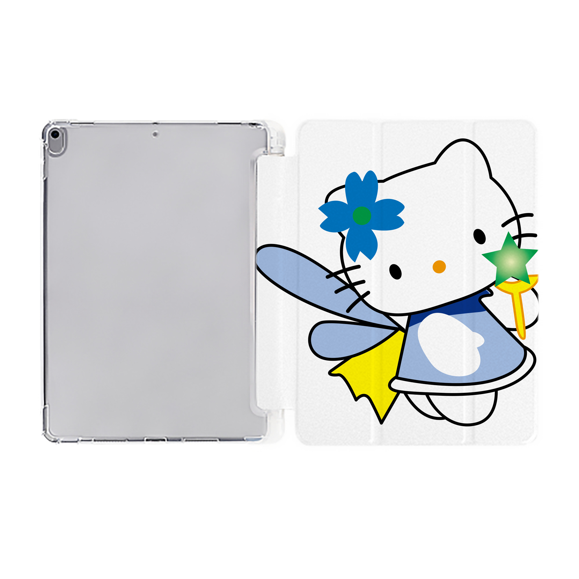 （画像用） Hello Kitty ハローキティ IPad ケース ペン収納付き 三つ折りスタンド PUレザー×シリコン 対応機種9.5/10.5/10.9インチ